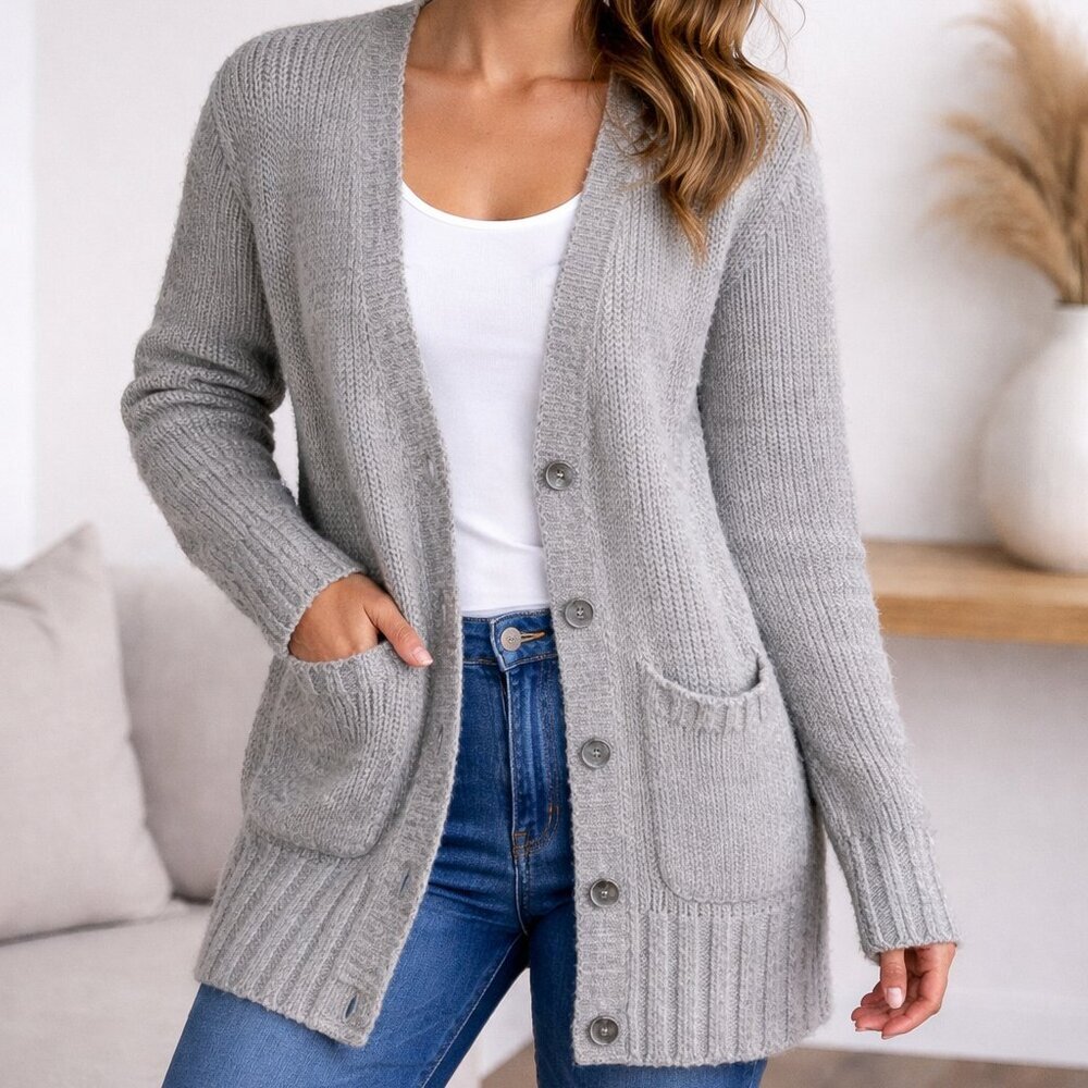 Aerie Wool & Laine Button Up Cardigan M